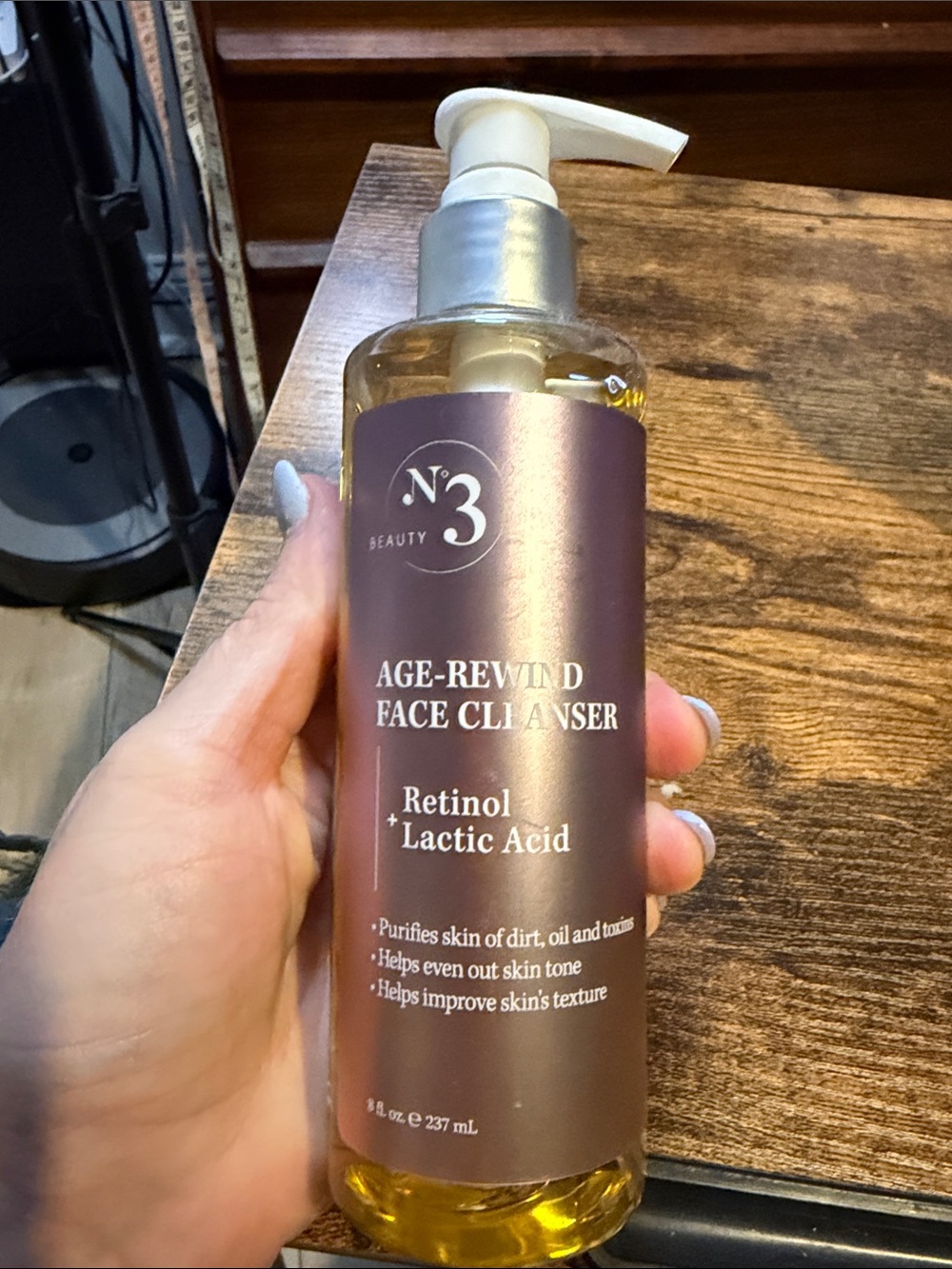 Age-Rewind Face Cleanser with Retinol & Lactic Acid – Plum